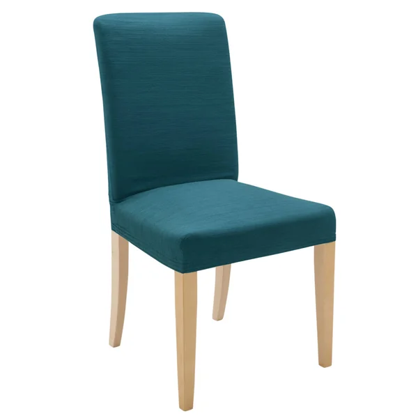 Housse chaise unie extensible - housse intégrale ou assise seule, bleu canard