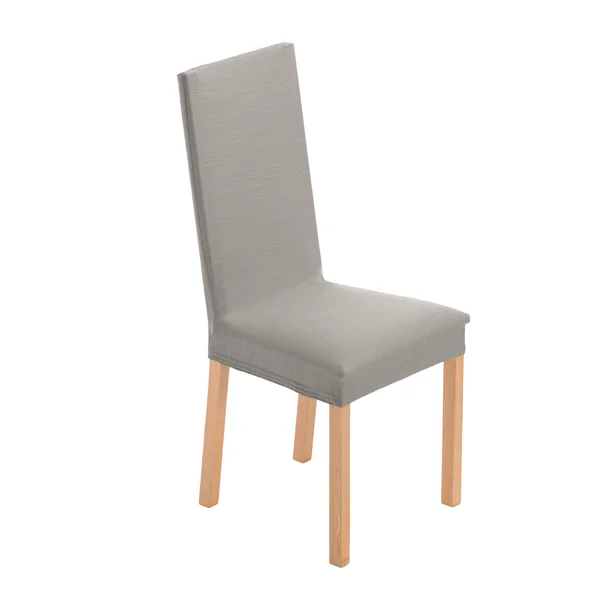 Housse chaise unie extensible - housse intégrale ou assise seule, gris perle