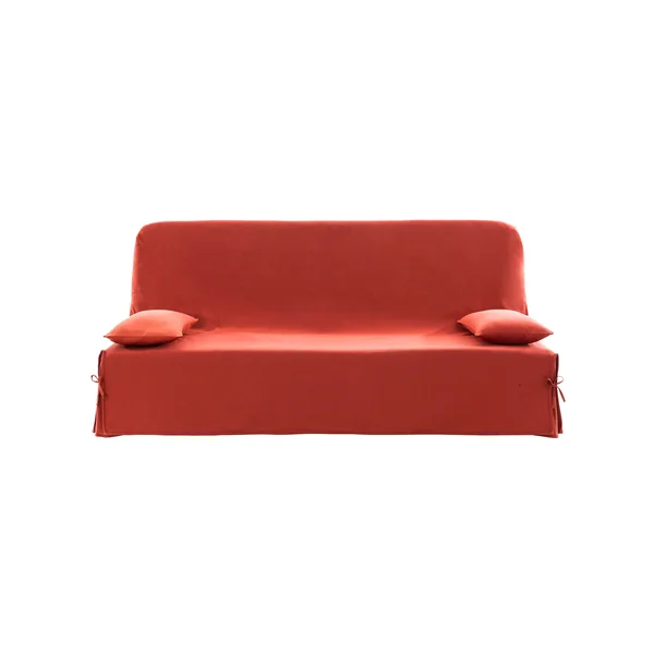 Housse clic-clac standard coton bachette uni, terracotta