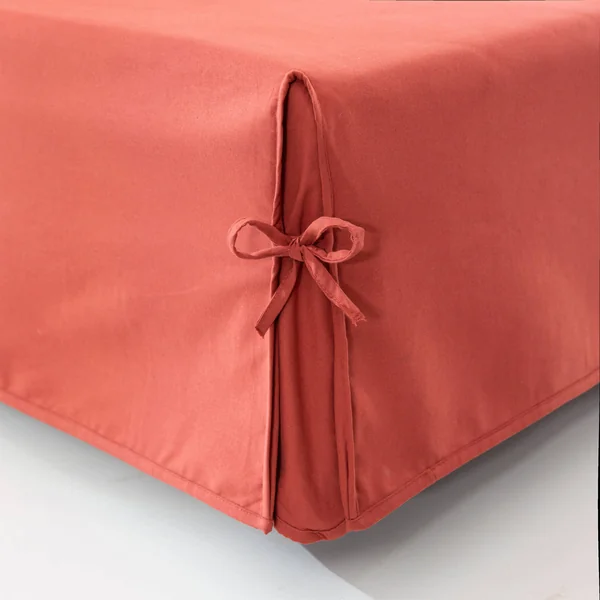 Housse clic-clac standard coton bachette uni, terracotta