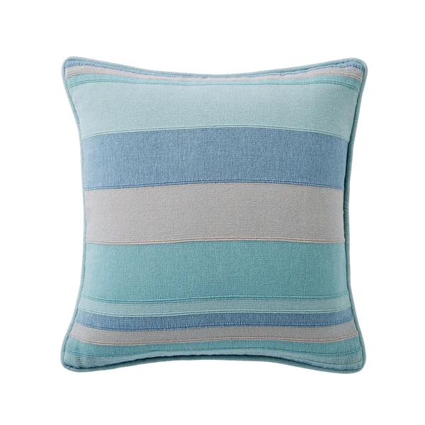 Housse coussin multicolore coton tissage artisanal - lot de 2, céladon