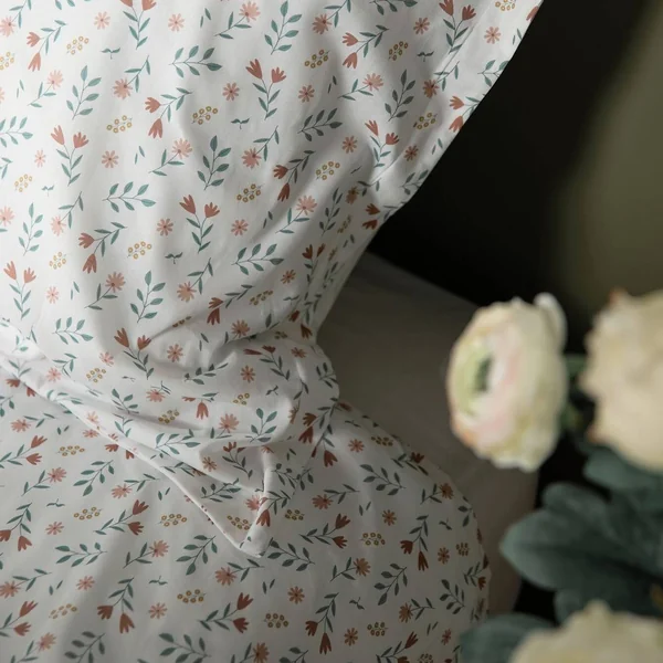 Housse de couette coton bio Verlaine - Blanc - 260 x 240 cm