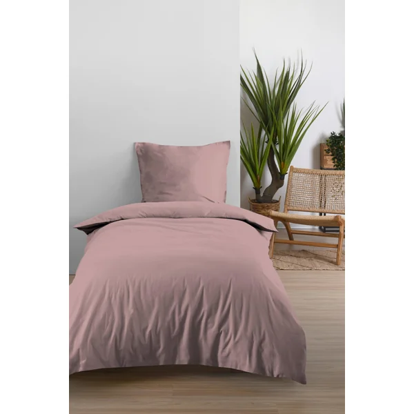 HOUSSE DE COUETTE EDEN VIEUX ROSE 160X210
