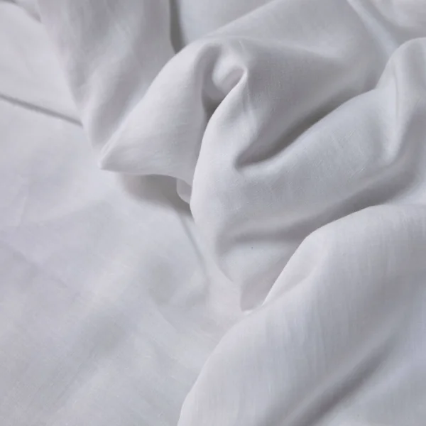 Housse de couette lin Suzette - Blanc - 260 x 240 cm