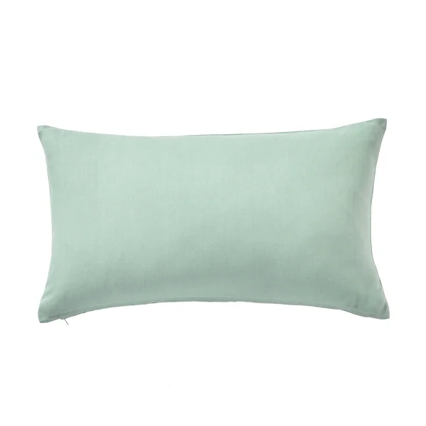 Housse de coussin unie bachette - lot de 2, vert amande