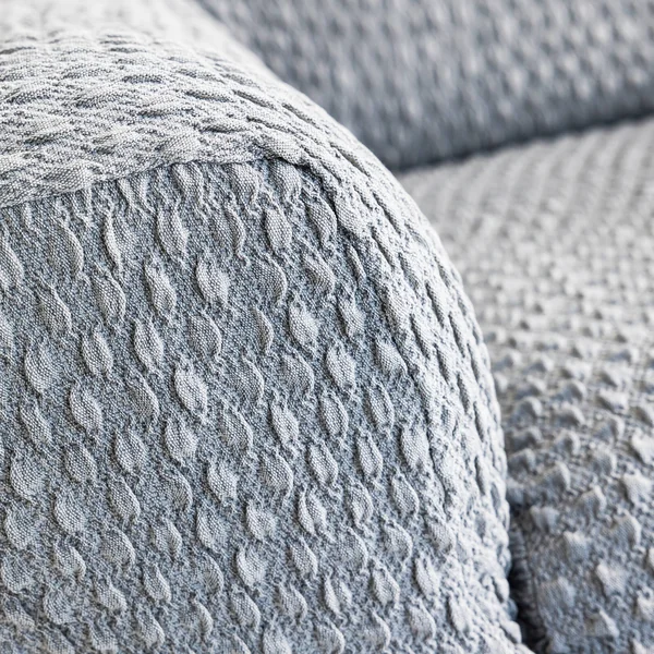 Housse gaufrée bi-extensible canapé fauteuil accoudoirs, gris