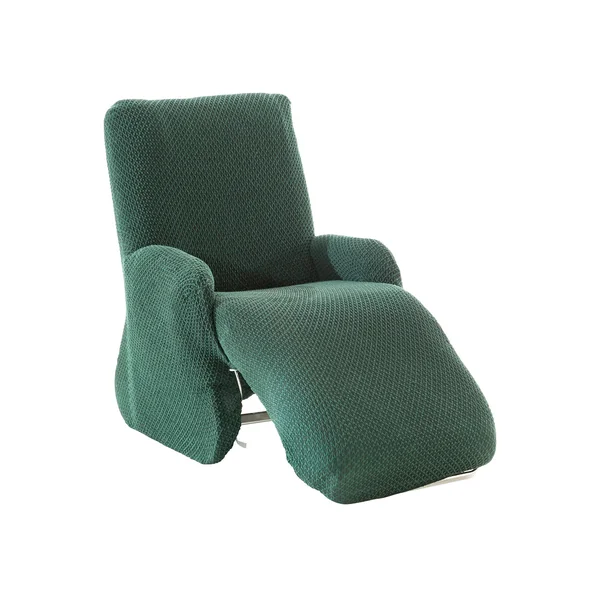 Housse texturée bi-extensible spéciale fauteuil relax, vert