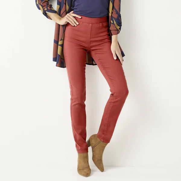 Jegging petite stature - taille élastiquée ultra confort, tomette