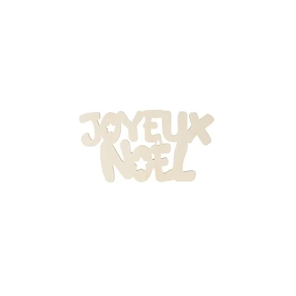 JOYEUX NOEL BOIS A POSER 10X19X1.8CM