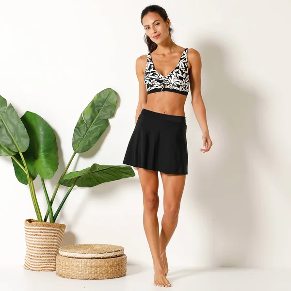 Jupette culotte de bain Solaro, noir