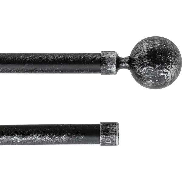 KIT EXT 210 380 CM D19 DOUBLE BARRES EMBOUT PALOMA NOIR ARG