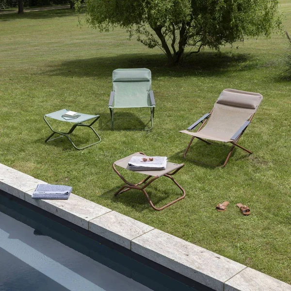LAFUMA Repose-pieds Pliant Next Colorblock - Vert Moss