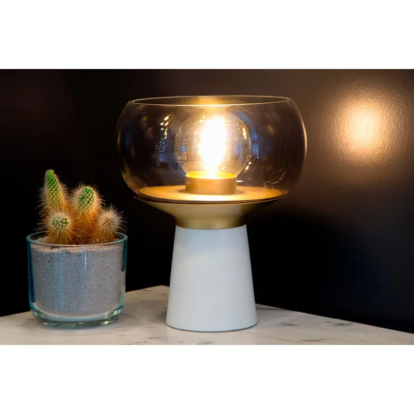 Lampe de table vintage salon blanc 1xE27 Global