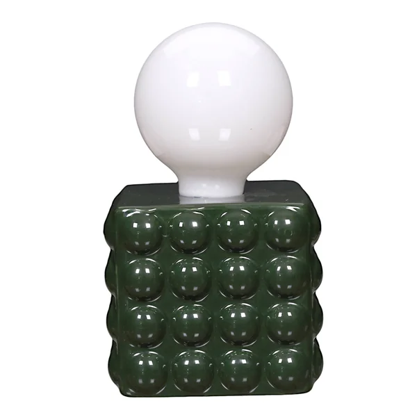 Lampe LED à poser, en céramique, vert foncé
