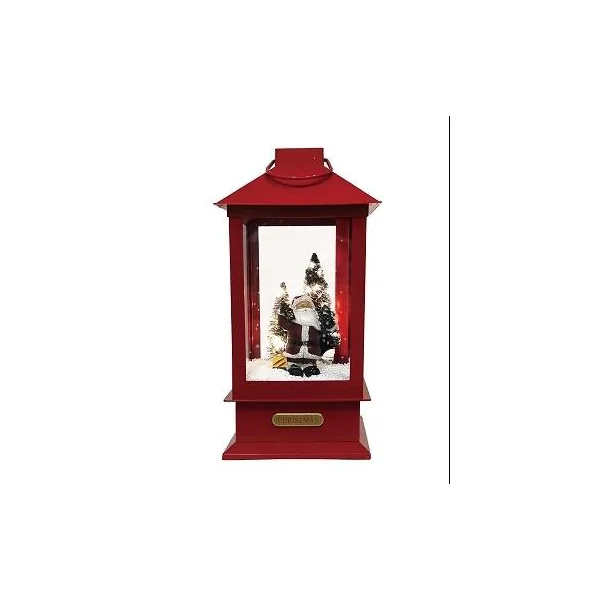 LANTERNE LUMINEUSE ROUGE PERE NOEL 16.5CMX40CM