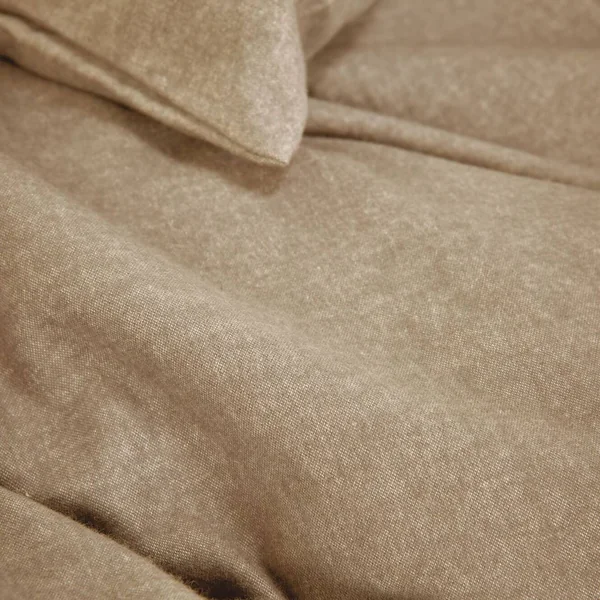 LASA HOME Housse de couette coton flanelle Livia - Sable - 260 x 240 cm