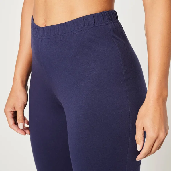 Legging trompette maille jersey, marine
