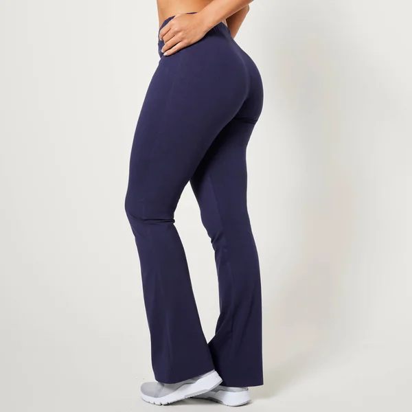 Legging trompette maille jersey, marine