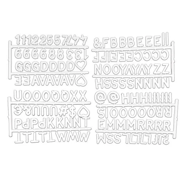 LETTRES ACCROCHABLES POUR CAGETTES PLIABLES 148 PIECES BLANC
