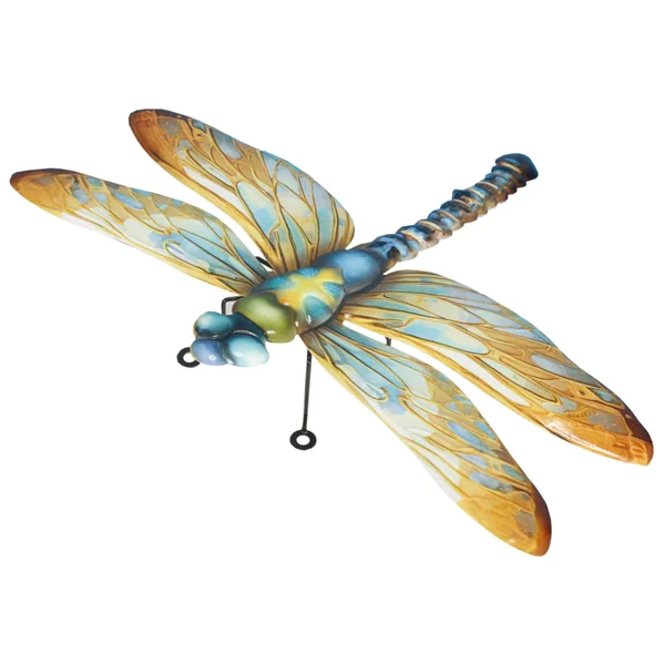 Libellule en métal multicolore Riviera décor A grand modèle - 50 cm