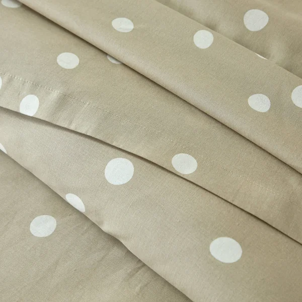 Linge de lit Alba imprimé pois - coton, beige