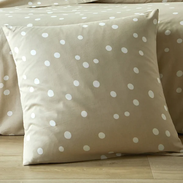 Linge de lit Alba imprimé pois - coton, beige