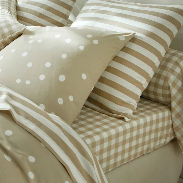 Linge de lit Alba imprimé pois - coton, beige