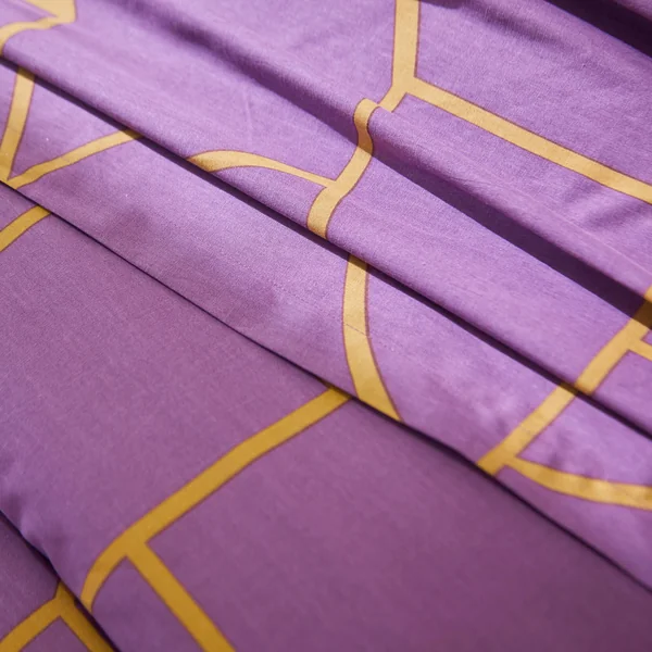 Linge de lit Geoffroy en coton à motifs graphiques, figue