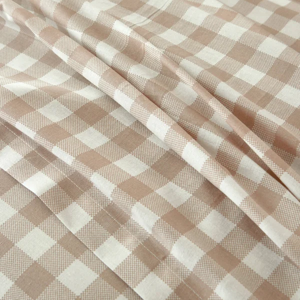 Linge de lit Lou imprimé carreaux - en coton, beige
