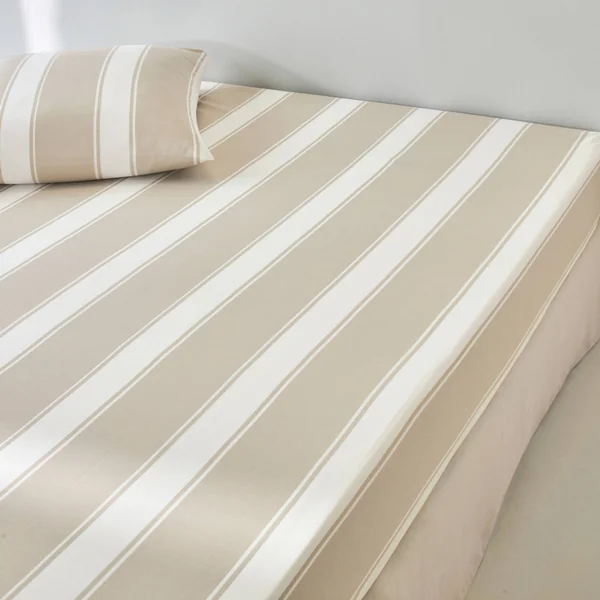Linge de lit Transat en coton imprimé , beige