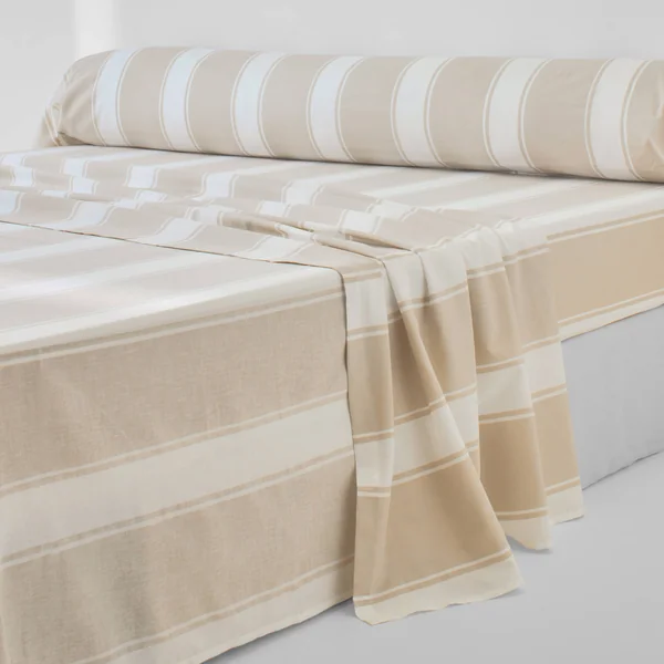 Linge de lit Transat en coton imprimé , beige
