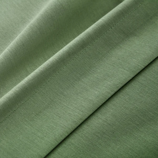 Linge de lit uni - coton bio**, vert olive