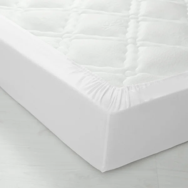 Linge de lit uni coton , blanc
