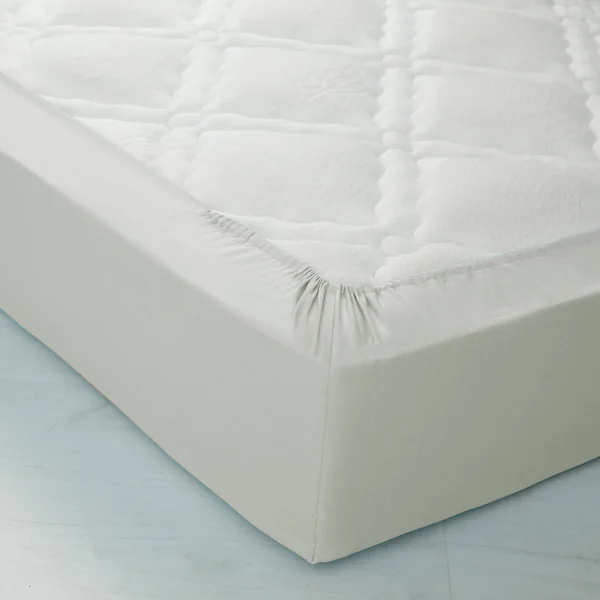 Linge de lit uni coton, gris perle