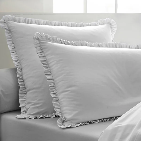 Linge de lit uni percale, gris perle