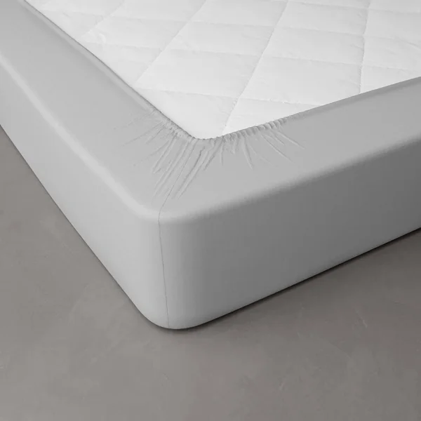 Linge de lit uni percale, gris perle