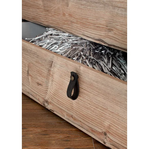 Lit adulte style industriel marron/graphite Nashville