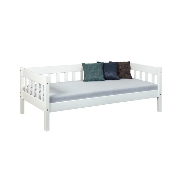 Lit banquette style nature en pin blanc Jerrico