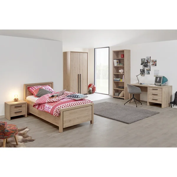 Lit enfant contemporain chêne clair Violetta