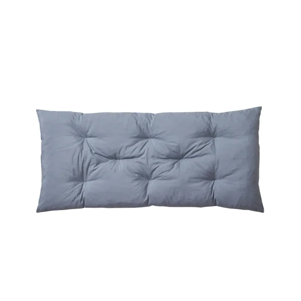 Long coussin déco imprimé feuillage, gris perle