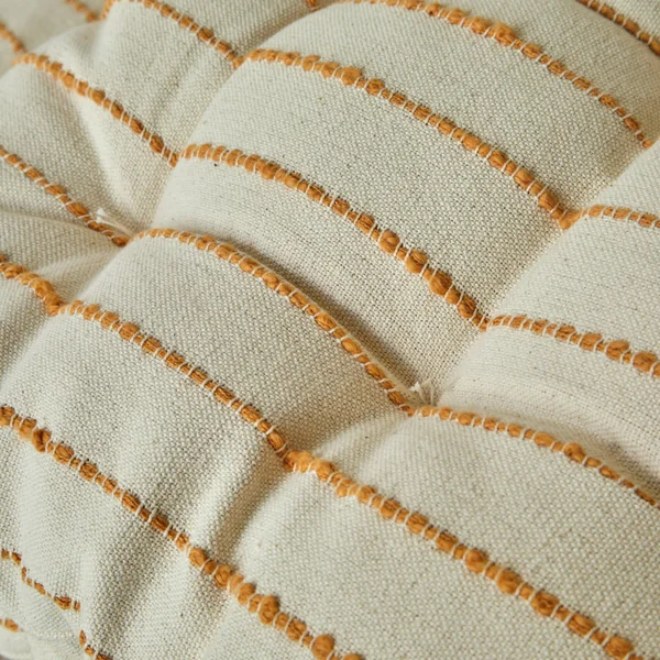 Long coussin déco tissage artisanal, naturel / miel
