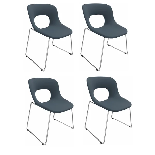 Lot de 2 chaises d'accueil en tissu Istanbul