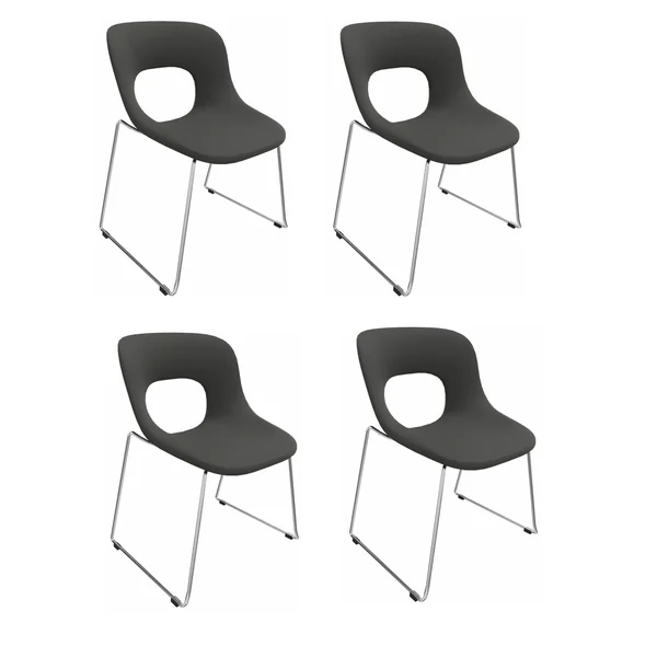 Lot de 2 chaises d'accueil en tissu Istanbul