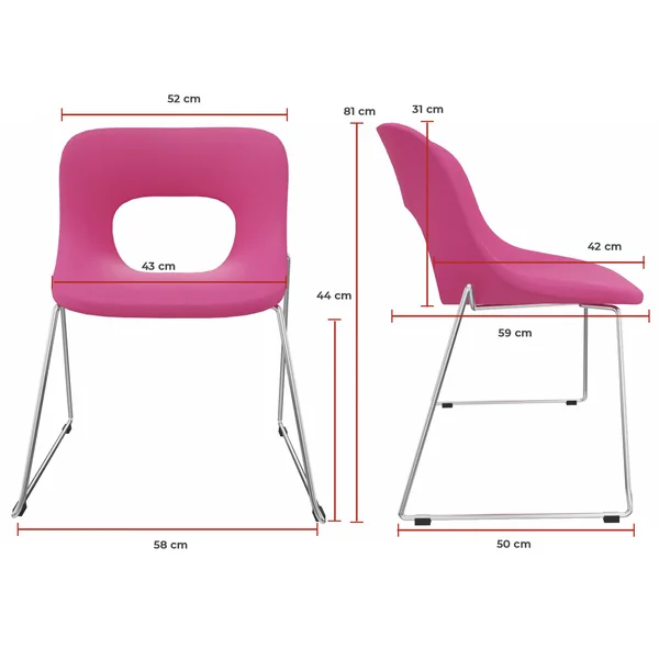 Lot de 2 chaises d'accueil en tissu Istanbul