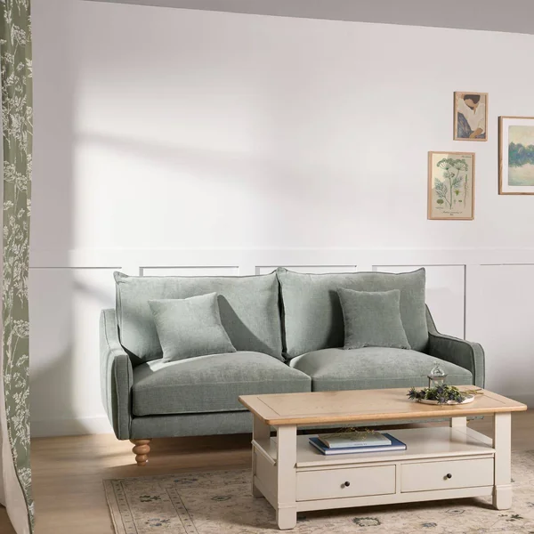 Lot de 2 rideaux coton Angélique - Vert - 135 x 260 cm