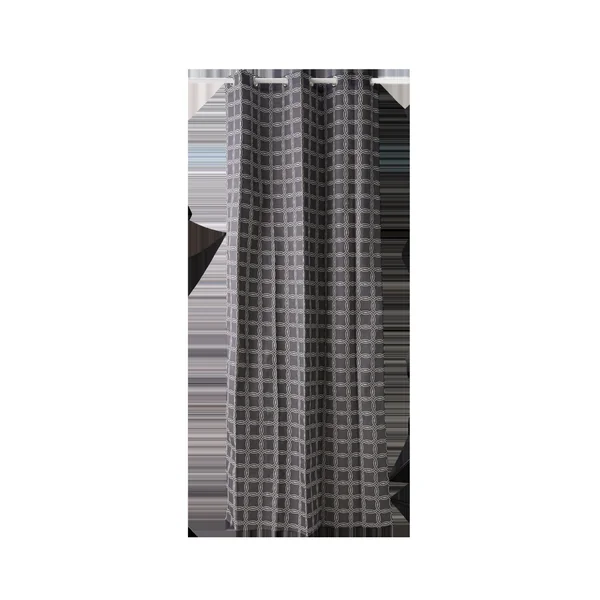 Lot de 2 rideaux coton Néo Rétro - Anthracite - 135 x 260 cm