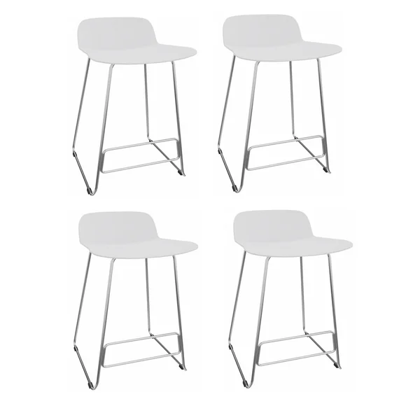 Lot de 4 tabourets pieds métal Cador