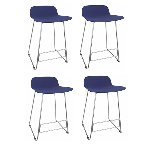 Lot de 4 tabourets pieds métal Cador