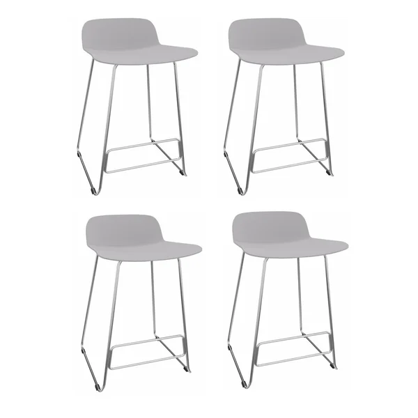 Lot de 4 tabourets pieds métal Cador