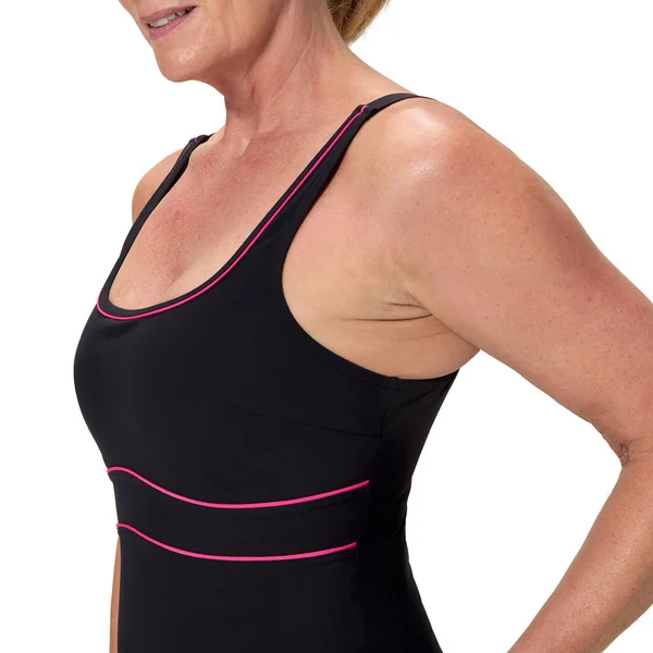 Maillot de bain 1 pièce Contour Eclipse Speedo®, noir / rose